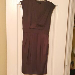 Max & Cleo Chocolate Brown Sheath Dress SZ 4 LIKE NEW with POCKETS